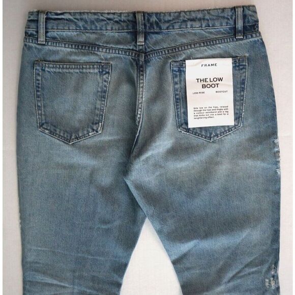 Frame LWBT727 Women's Sz 29 Indigo Summit Blue The Low Rise Bootcut Jeans - Picture 9 of 11